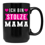 I Am A Proud Mom Black Gift Coffee Mug - Black