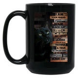 I Am Your Friend Yor Partner Your Black Cat Black Coffee Mug, Gift Coffee Mug