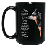 I Am Your Friend Your Partner Your Heeler Black Gift Coffee Mug