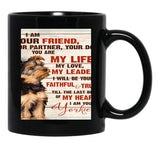 I Am Yourr Friend Your Partner Your Dog Blanket Black Gift Coffee Mug - Black