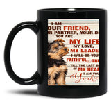I Am Yourr Friend Your Partner Your Dog Blanket Black Coffee Mug, Gift Coffee Mug