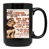 I Am Yourr Friend Your Partner Your Dog Blanket Black Coffee Mug, Gift Coffee Mug - Black