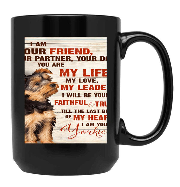 I Am Yourr Friend Your Partner Your Dog Blanket Black Coffee Mug, Gift Coffee Mug - Black