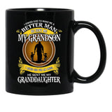I Asked God For An Angel He Sent Me My Grandson Black Coffee Mug, Gift Coffee Mug - Black