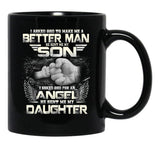 I Asked God To Make Me A Better Father Day Black Gift Coffee Mug - Black