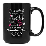 I Became Grandma Grandma Grandmother Black Coffee Mug, Gift Coffee Mug - Black