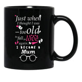 I Became Mum Grandma Grandmother Black Gift Coffee Mug - Black