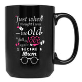 I Became Mum Grandma Grandmother Black Gift Coffee Mug - Black