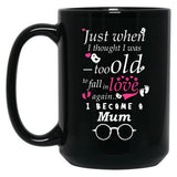 I Became Mum Grandma Grandmother Black Gift Coffee Mug