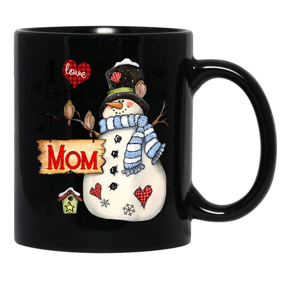 I Being A Mom For Christmas Black Coffee Mug, Gift Coffee Mug - Black