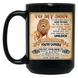 I Believe In You I Love You Forever And Always Your Mom Black Gift Coffee Mug