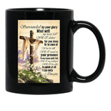 I Can Only Imagine Gift Jesus And White Lily Flower Black Gift Coffee Mug - Black