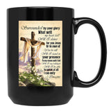 I Can Only Imagine Gift Jesus And White Lily Flower Black Gift Coffee Mug - Black