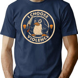 I Choose Violence Dks Worn T-Shirt for Men & Women, T-Shirts Graphic Tee - Navy