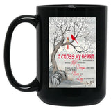 I Cross My Heart Couple Cardinal Bird Winter Christmas Gift Black Gift Coffee Mug