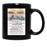 I Cross My Heart Lyrics - Old Couple Sunset - You Will Always Be The Miracle Black Coffee Mug, Gift Coffee Mug - Black