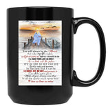 I Cross My Heart Lyrics - Old Couple Sunset - You Will Always Be The Miracle Black Coffee Mug, Gift Coffee Mug - Black