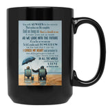 I Cross My Heart Lyrics - Seniors Who Love Each Other Black Coffee Mug, Gift Coffee Mug - Black