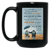 I Cross My Heart Lyrics - Seniors Who Love Each Other Black Coffee Mug, Gift Coffee Mug