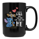 I Fe Ll In L O Ve W Ith T He M A N W Ho Di E D Fo R M E St Itc H Black Gift Coffee Mug - Black
