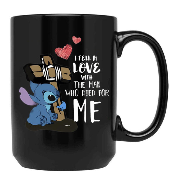 I Fe Ll In L O Ve W Ith T He M A N W Ho Di E D Fo R M E St Itc H Black Gift Coffee Mug - Black