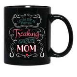 I Get My Attitude From My Freaking Awesome Mom Gift For Girls Black Gift Coffee Mug - Black