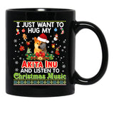 I Just Want To Hug My Akita Inu Dog Black Gift Coffee Mug - Black