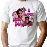 I Love Bad Boys Scream Movie T-Shirt for Men & Women, T-Shirts Graphic Tee - White