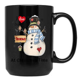 I Love Being A Grandma At Christmas Time Mug Womens Black Coffee Mug - Black