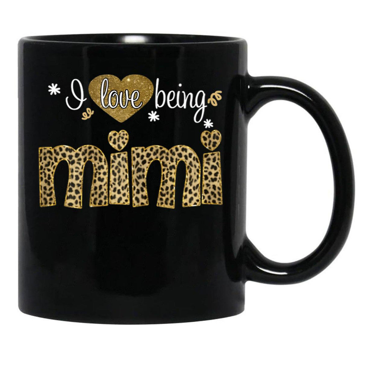 I Love Being Mimi Mimi Grandmas Gift Black Coffee Mug - Black