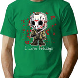 I Love Fridays T-Shirt for Men & Women, T-Shirts Graphic Tee - Green