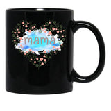 I Love Mama Black Coffee Mug - Black