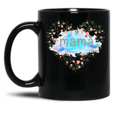 I Love Mama Black Coffee Mug