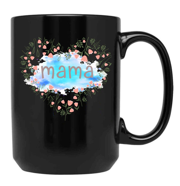 I Love Mama Black Gift Coffee Mug - Black