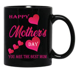 I Love Mom - Mother'S Day Black Coffee Mug - Black