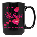 I Love Mom - Mother'S Day Black Coffee Mug - Black