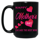 I Love Mom - Mother'S Day Black Gift Coffee Mug