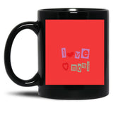 I Love Mom Mug love Mom Mug Love Mom Red Heartwomen Black Coffee Mug