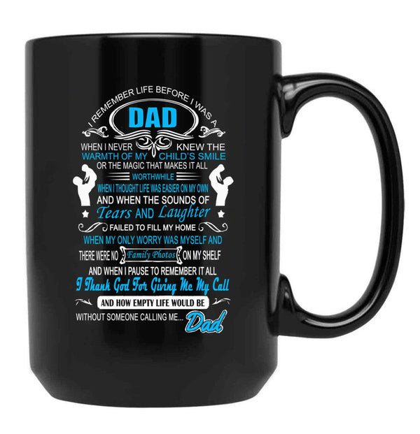 I Love My Dad Mug Black Coffee Mug - Black