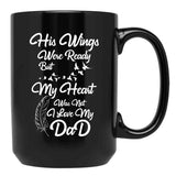 I Love My Dad Black Coffee Mug - Black