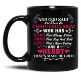 I Love My Dogs Chihuahua Mom Black Gift Coffee Mug
