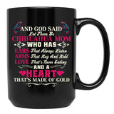 I Love My Dogs Chihuahua Mom Black Coffee Mug - Black