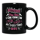 I Love My Future Husband Love Husband Black Coffee Mug - Black