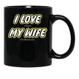 I Love Black Gift Coffee Mug - Black