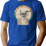 I Poop On Fascists T-Shirt - Retro Graphic Tee for Men & Women - Blue