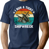 I Run A Tight Shipwreck T-shirt (1) - Navy