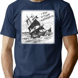 I Run A Tight Shipwreck T-shirt - Retro Graphic Tee for Men & Women - Navy