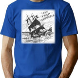 I Run A Tight Shipwreck T-shirt - Retro Graphic Tee for Men & Women - Blue