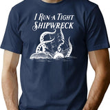 I Run A Tight Shipwreck Vintage Style T-Shirt - Navy