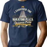 I Survived The Nakatomi Christmas Party Die Hard T-Shirt for Men & Women, T-Shirts Graphic Tee - Navy